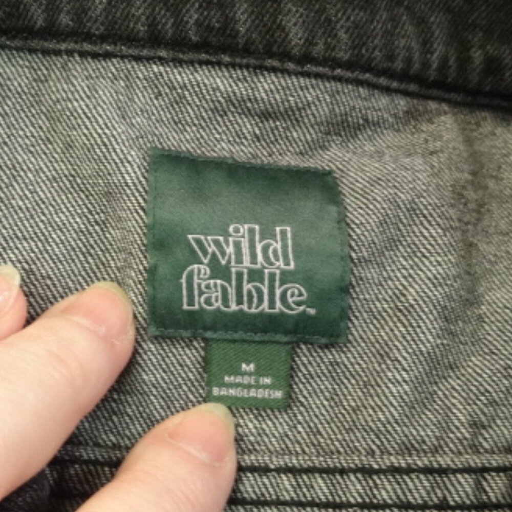 Wild Fable Four Pocket Button Down Black Jean Jacket, Like New - Picture 4 of 6
